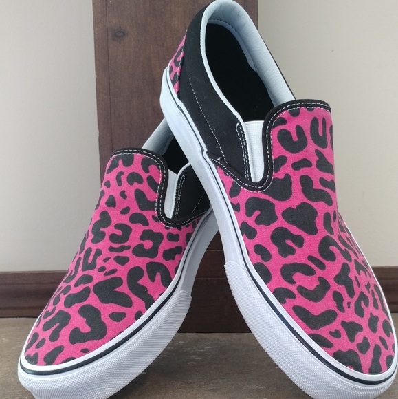 vans leopard pink